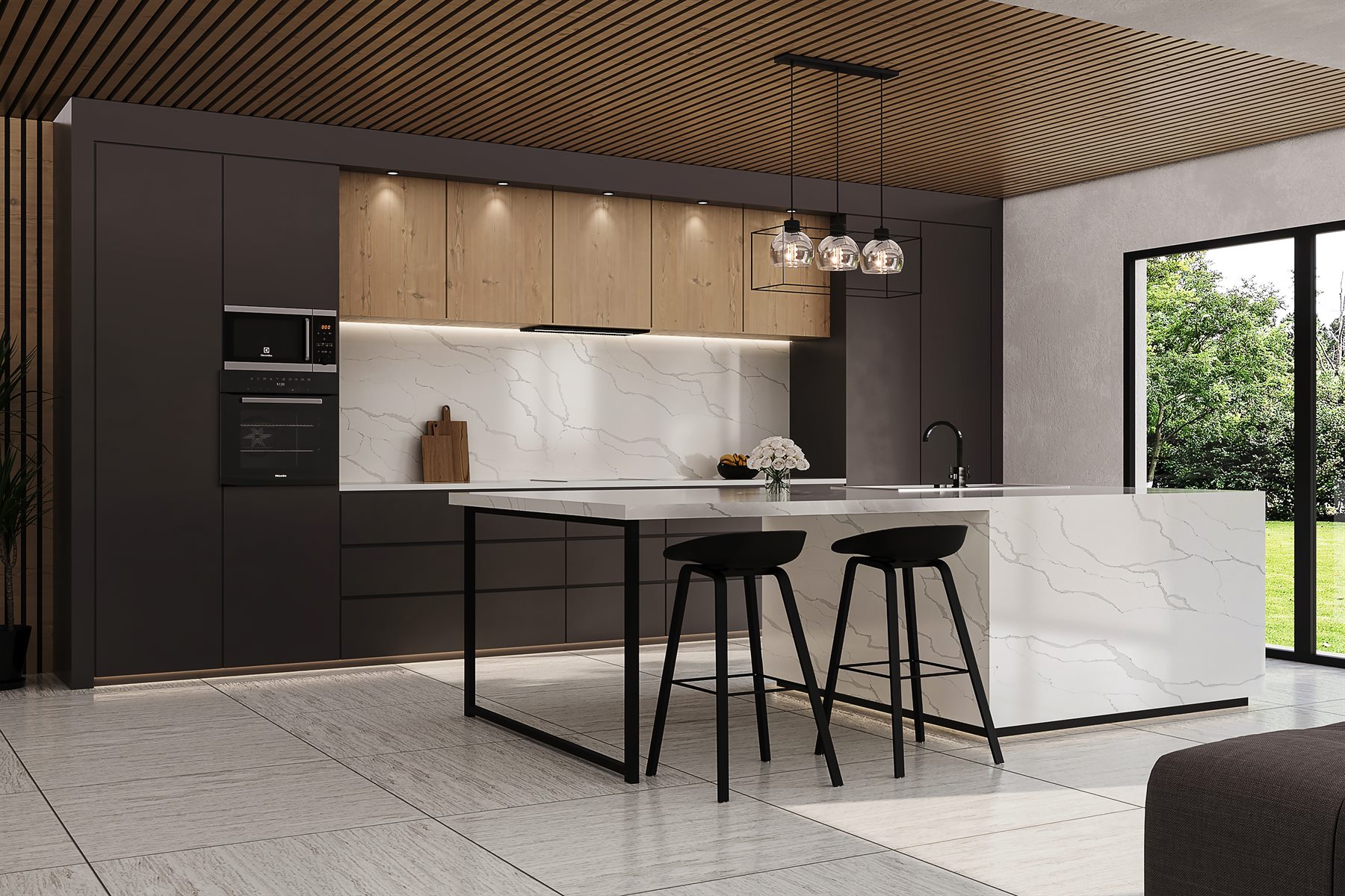 Tezgah, mermer ve dogal tas detaylari